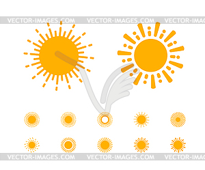Sun collection - stock vector clipart