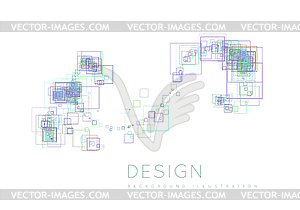 Background of squares in modern style - vector clipart