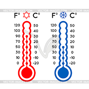 Набор термометров - векторный клипарт