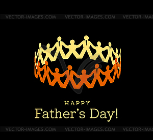 Congratulations on Father`s Day. card in form of - vector clipart