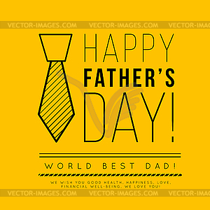 Happy father`s day. Congratulation in fashionable - vector clip art