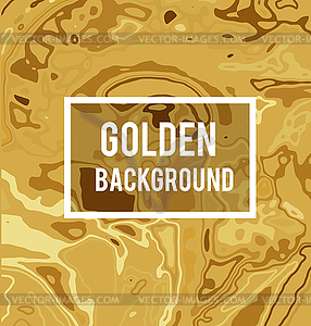 Golden background in marble ink style - vector clipart