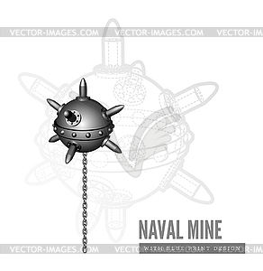 Naval mine - vector image