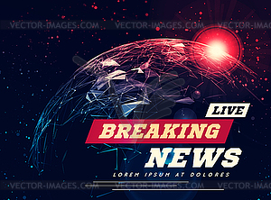 Live Breaking News Может использоваться как дизайн для - изображение в формате EPS