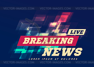 Live Breaking News Can be used as design for - vector clip art