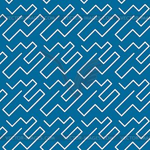 Geometric pattern on blue background - royalty-free vector image