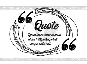 Drawn quotes and frame to highlight frame, quotes - vector clipart