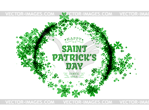 St Patricks day. background with clover leaves - vector clipart