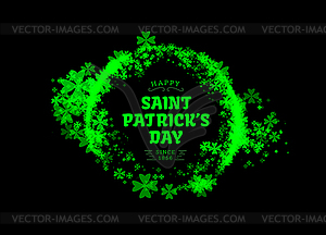 St Patricks day. background with clover leaves - vector clip art
