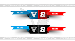 Premium Vector  Team a versus team b, red vs blue club shield