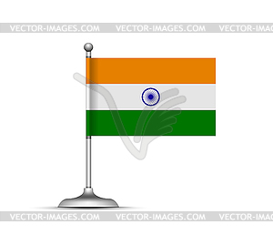 Indian flag standing - vector clip art