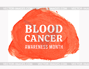 Blood cancer awareness month - vector clip art