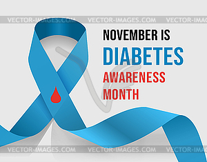 November Diabetes Awareness Month - vector clipart