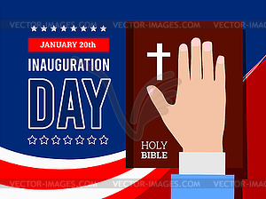 Inauguration of President of United States, - vector image