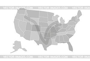 USA state map illustrastion - vector image