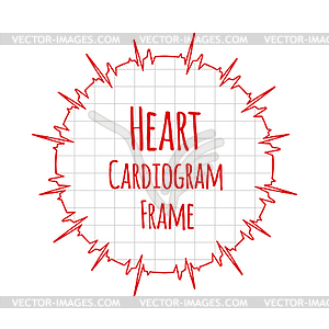 Heart cardiogram pulse bpm - color vector clipart