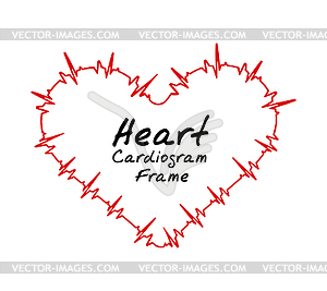 Heart cardiogram pulse bpm - vector image