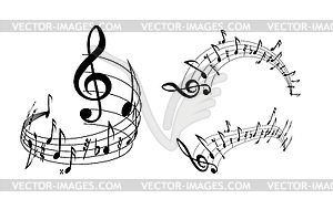 Music notes set - vector image