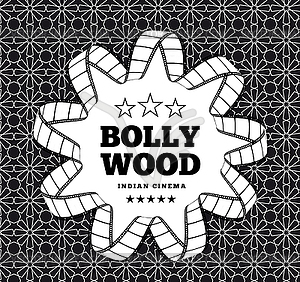 Болливуд - традиционный индийский фильм. с пленкой - векторное изображение