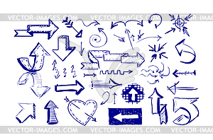 Drawn arrows - vector image