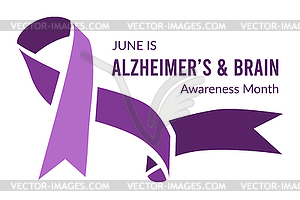 Alzheimer’s and Brain Awareness Month - vector clipart / vector image