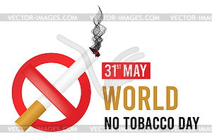 World No Tobacco Day. illsutration - vector image