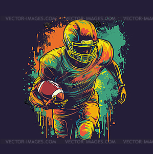 American football. Symbol, emblem with an American - vector clipart / vector image