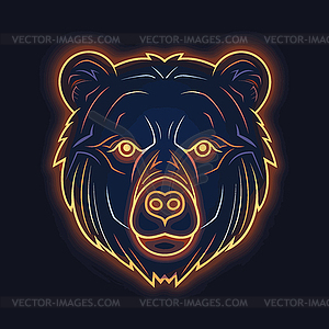 Символ медведя, эмблема, заготовка для логотипа - графика в векторном формате
