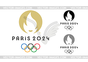 2024 Paris official logo - vector clipart