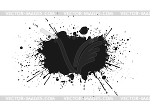 Dynamic Black Ink Explosion Canvas - vector clip art