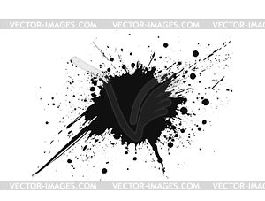 Dynamic Black Ink Explosion Canvas - vector image