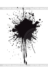 Dynamic Black Ink Explosion Canvas - vector clipart