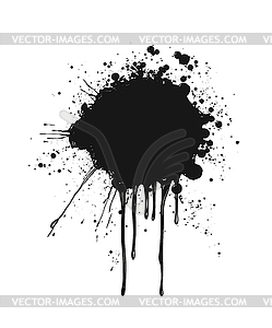 Dynamic Black Ink Explosion Canvas - vector clipart