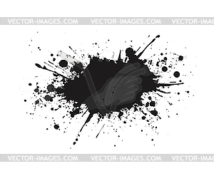 Dynamic Black Ink Explosion Canvas - vector clipart