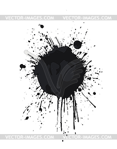 Dynamic Black Ink Explosion Canvas - vector image