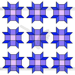 Geometric figure in form of flower - vector image