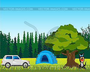 Rest on year glade - vector image