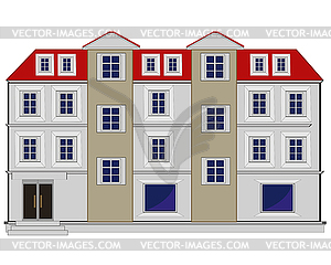 Big house with floor - vector clipart