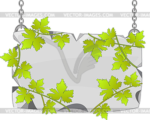 Stone plate in sheet - vector clipart
