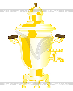 Old-time samovar for tea - royalty-free vector image