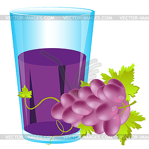 Grape and juice - vector clipart