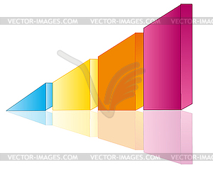 Graph in manner of polygonal figure - vector clipart