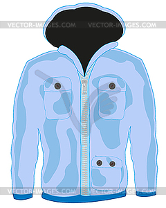Cloth hooded jacket - vector clipart