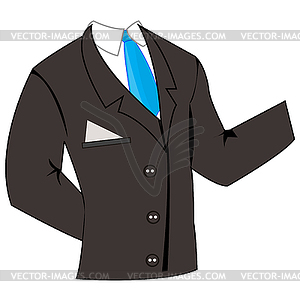 Business suit with tie - vector image