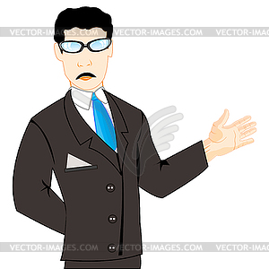 Man in suit with tie - vector clipart