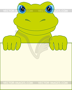Frog and clean sheet - vector clipart