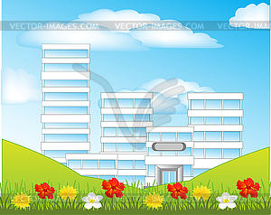 Nature and city - vector image