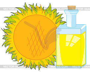 Butter of sunflower - vector image
