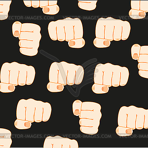 Gesture fist person - vector clip art