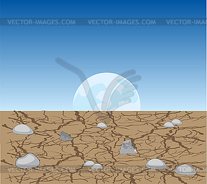 Desert and stone - vector clipart